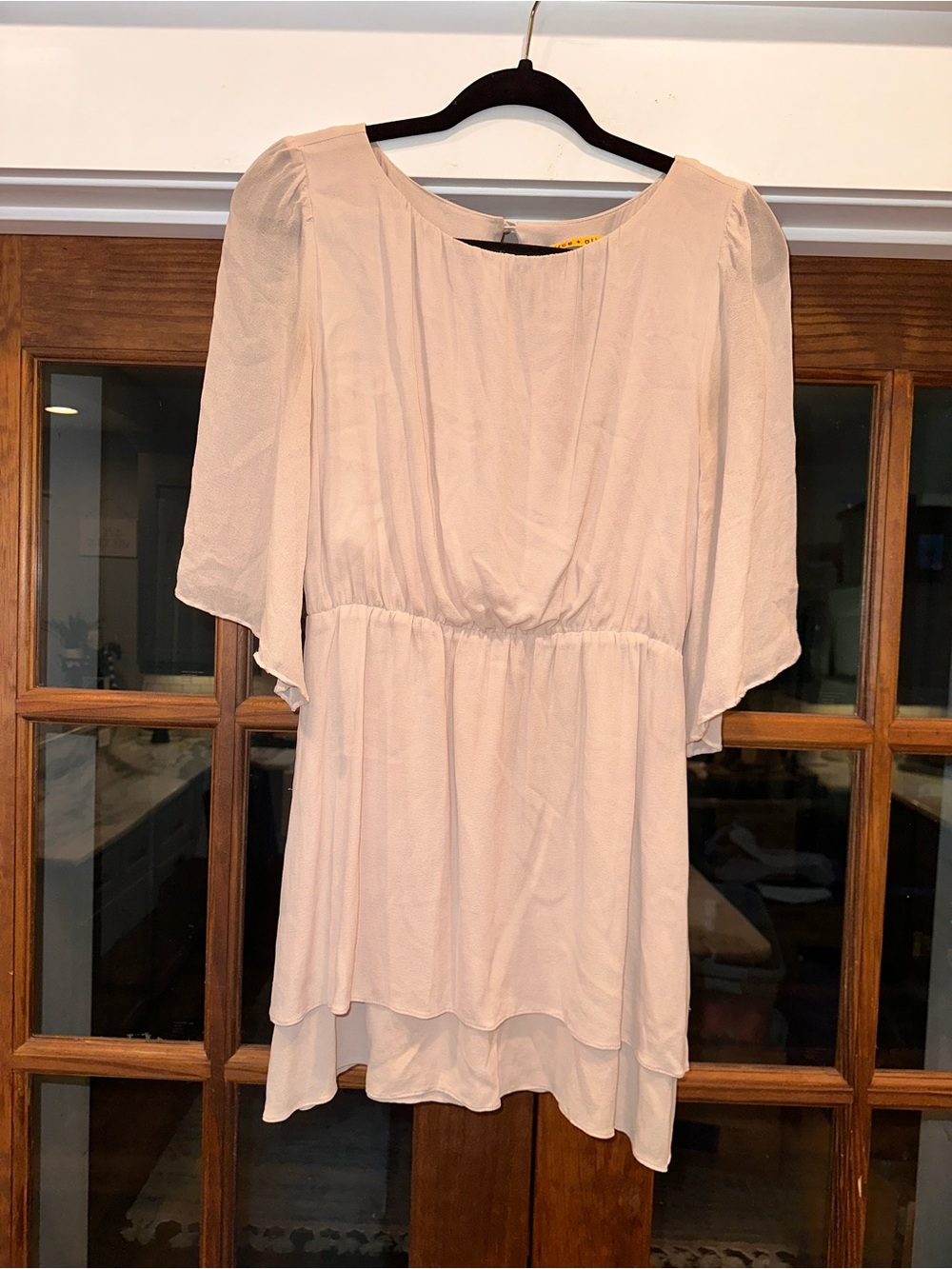 Alice + Olivia Silk Blend Size Small Layered Mini Dress in Blush Pink Cream - Picture 2 of 12